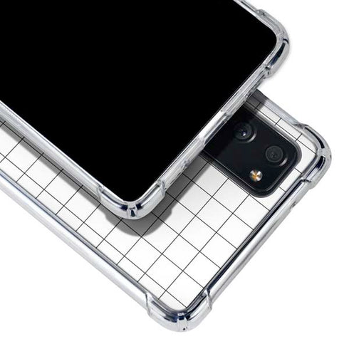 White Grid Galaxy S20 FE Clear Case